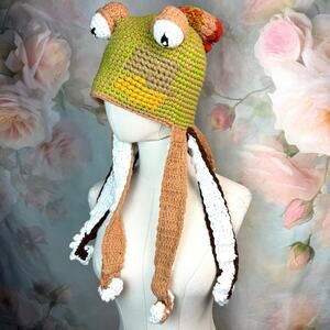 Multicolor Octopus / Squid Long Tentacle Knitted Beanie Style Figural Hat